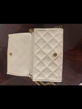 YSL Beige Quilted Purse Handbag